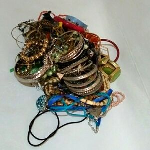 Huge 3 Lb. estate jewelry fun box grab bag Mixed colorful